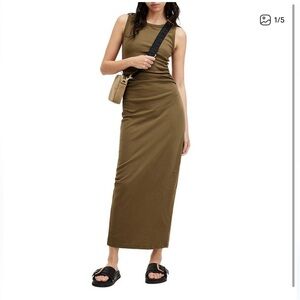 Allsaints 'Katarina' Green Cotton Sleeveless Maxi Dress Size 4